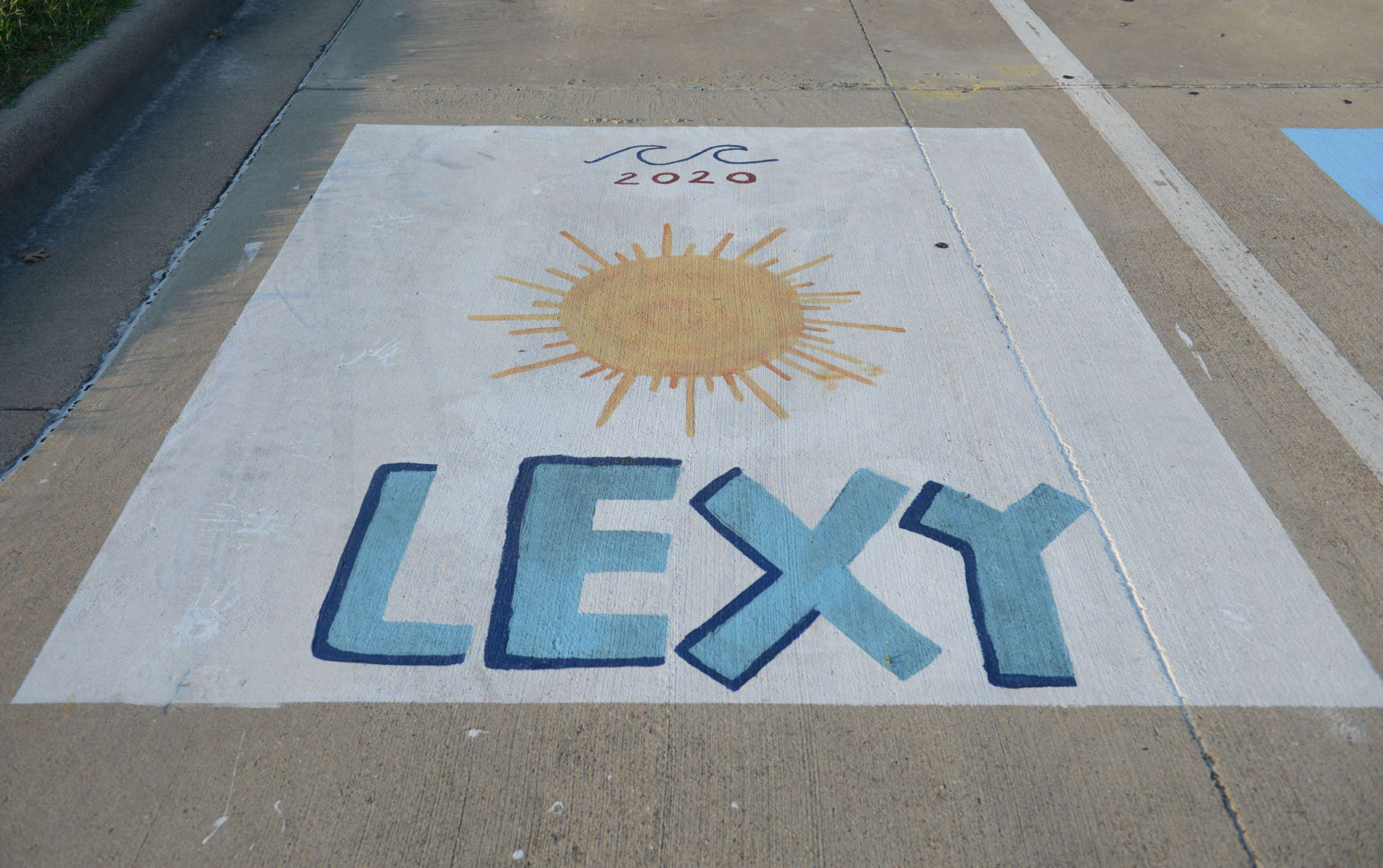 A&M Consolidated HS painted parking spots